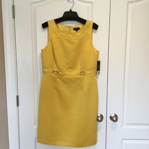 Yellow dress with belt detail never worn